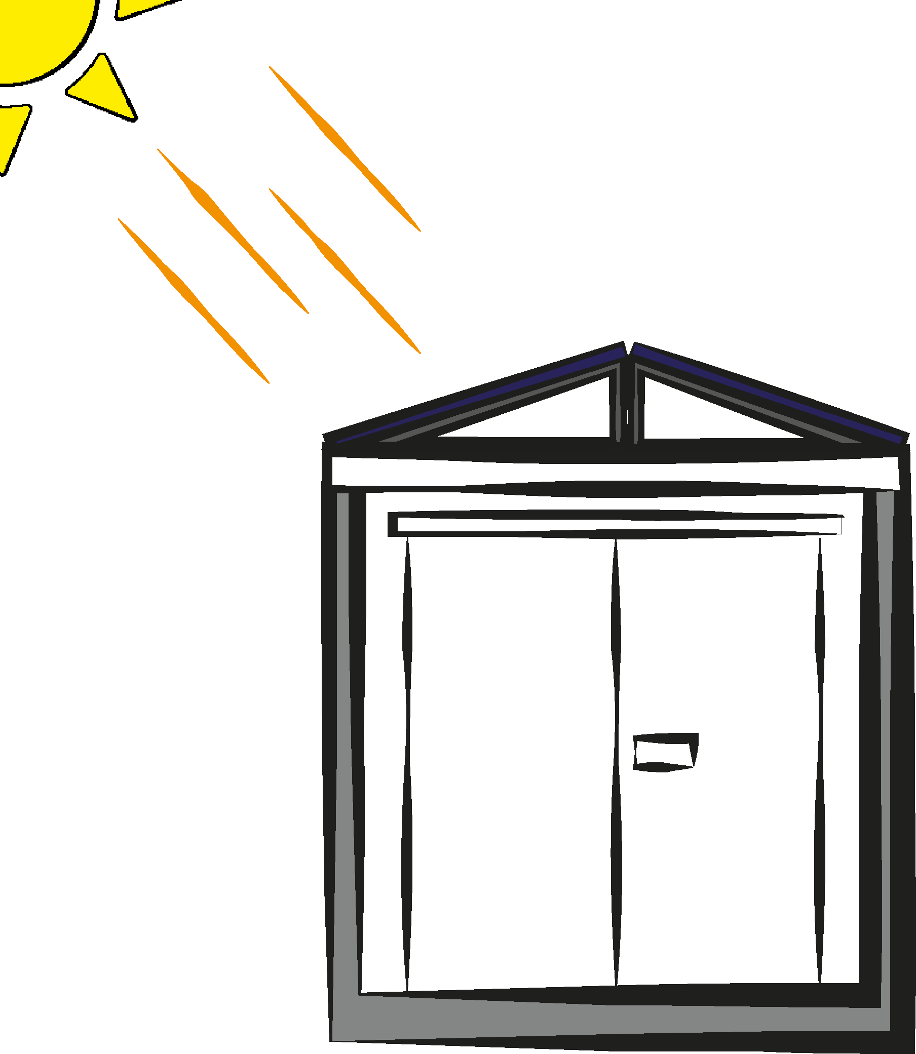 Illustration z box with sun