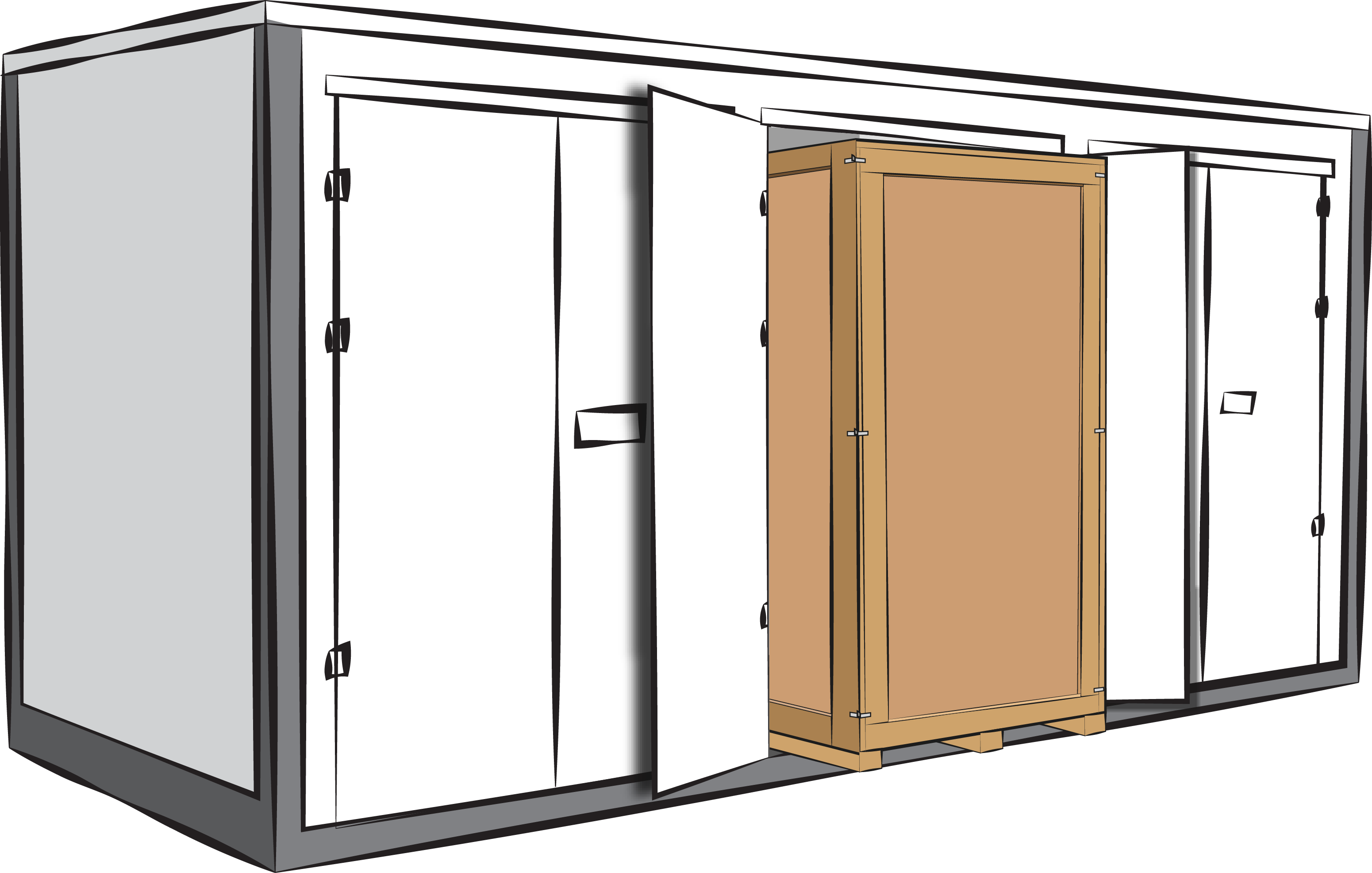 Moving container illustration