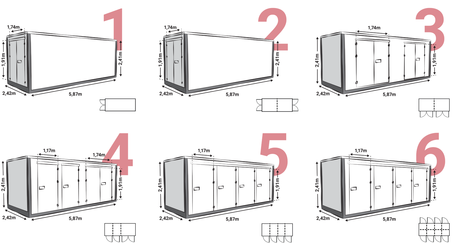 Z Boxes numbered red